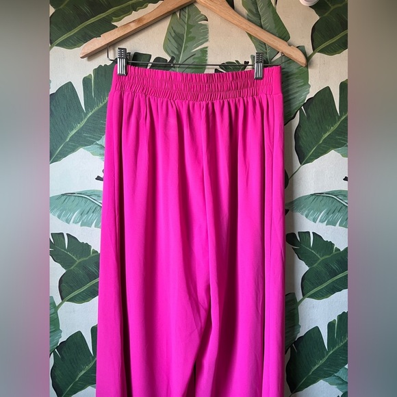 Miss Avenue Womens Pink Palazzo Pants Wide Leg Pants Hot Pink Small - Picture 8 of 9